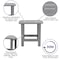 Flash Furniture Charlestown All-Weather Poly Resin Wood Adirondack Side Table in Gray JJ-T14001-GY-GG - alternate 2